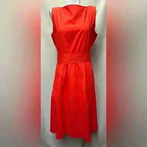 L.L. Bean Red Vintage Boat Collar Sleeveless  Dress. 100% cotton Size 10 - Picture 4 of 14